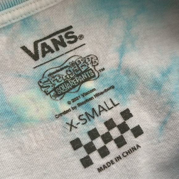 VANS SPONGEBOB SQUAREPANTS TIE DYE GRAPHIC TEE - Picture 9 of 11